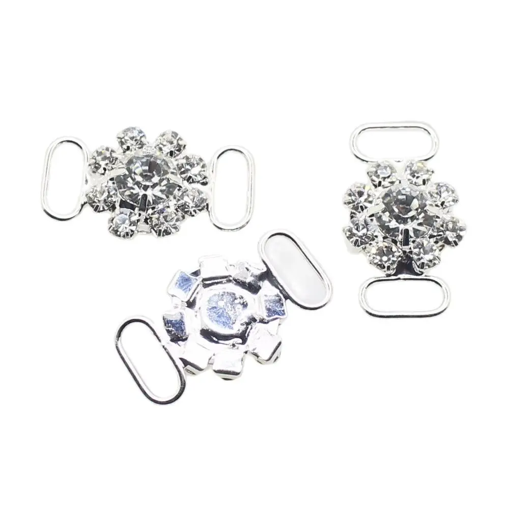 Новые Серебряные Пуговицы Стразы 10 шт./компл. 16*26 мм пуговицы с плоским основанием