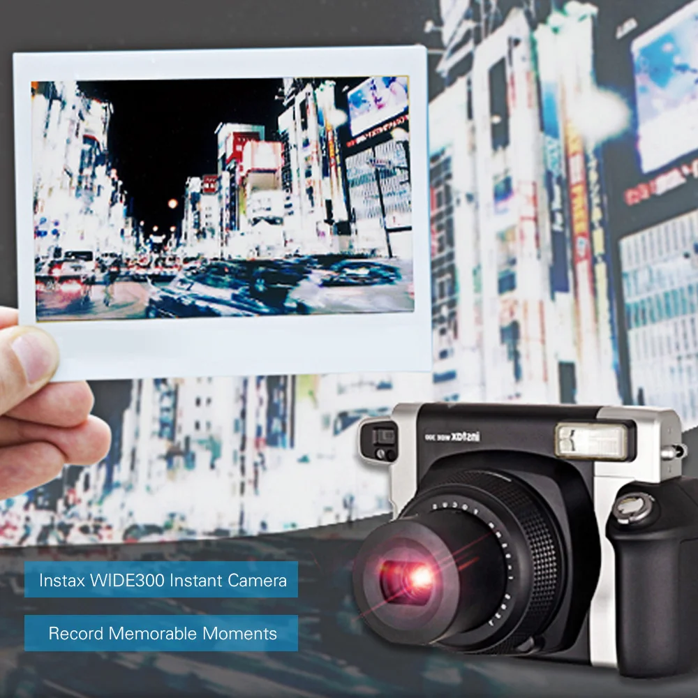 Fujifilm Instax WIDE300 мгновенная камера пленочная камера широкий формат изображения с батареей ремешок