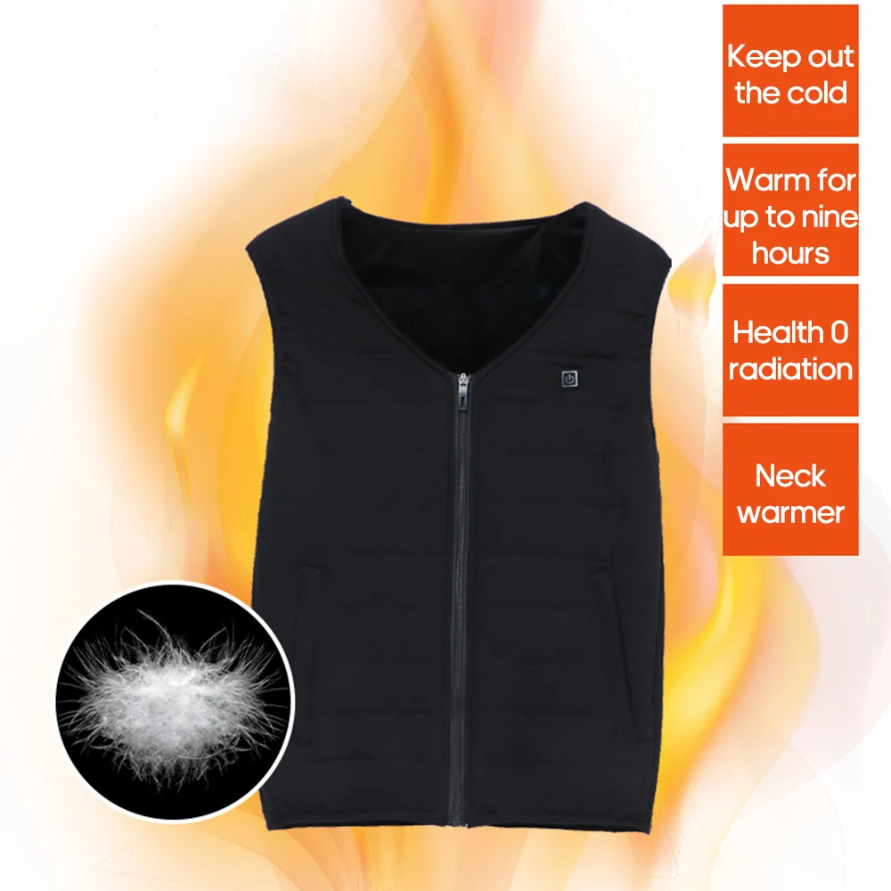 

Men Women Outdoor USB Infrared Heating Vest Jacket Winter Flexible Electric Thermal Clothing Waistcoat For Sports Hiking Fishing