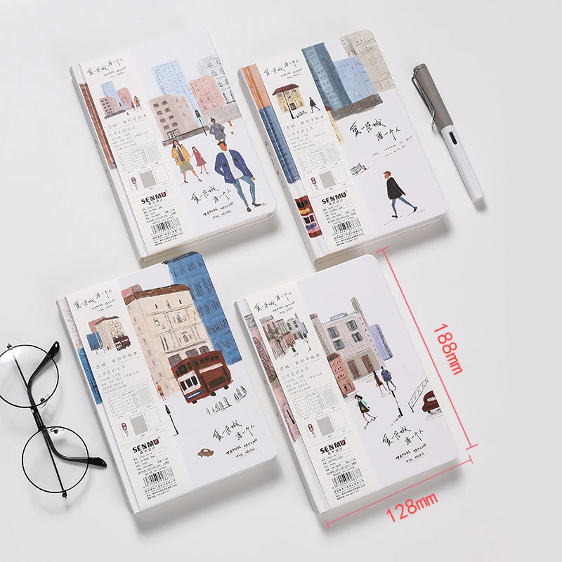 112 Sheets Vintage Notebook Bullet Journal Sweet Planet Planner Book Daily Agenda Diary Stationery Kids Gift Office Supplies - Цвет: B 1 pcs random