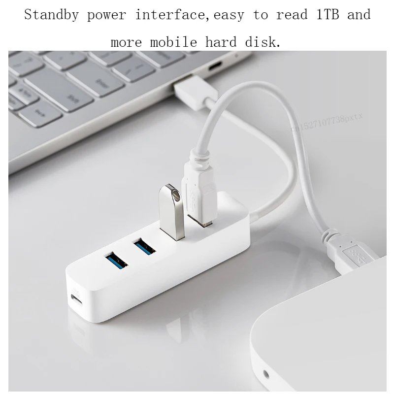 Xiaomi 4 порта USB3.0 хаб с резервным интерфейсом питания USB удлинитель концентратора удлинитель коннектор адаптер для планшетного компьютера