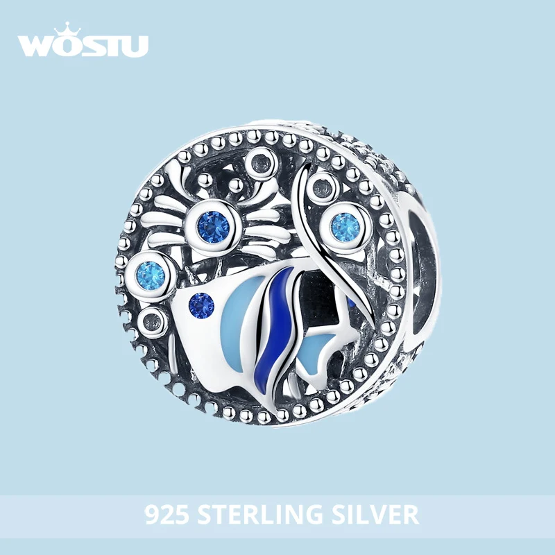 

Подводная рыба, оригинальный браслет из серебра 100% пробы, CQC763