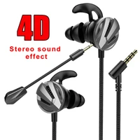 gamer wired in ear earphone g100x portable sweatproof bass stereo gaming headset with microphones for music ps4 pc