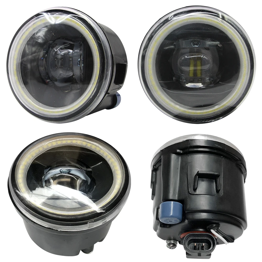 2 х Автомобильный светодиодный противотуманный светильник 4000LM Halo Кольцо Ангел