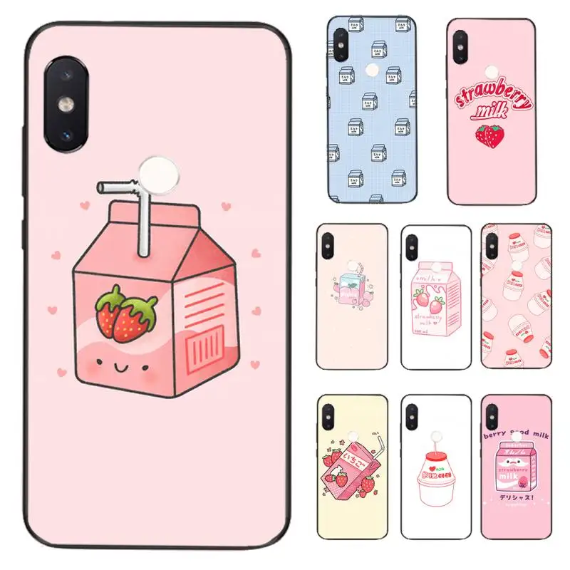 Motirunner Kawaii японский клубника молочный ящик для мобильного телефона чехол Xiaomi Redmi 5