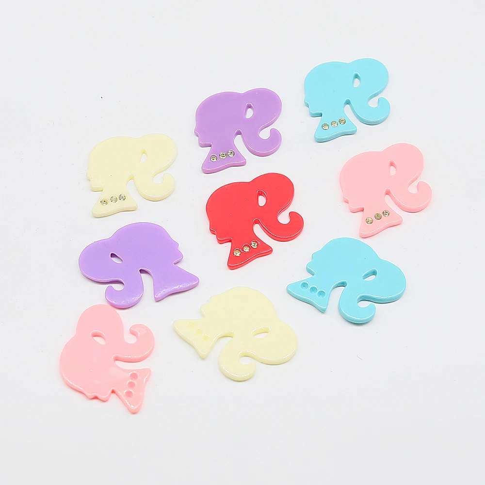 10 штук стразы &quotконский хвост&quot для девочек полимерные Стразы плоские с оборота