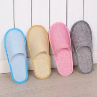 new comfortable breathable slippers hotel disposable supplies summer home hospitality linen slippers thick bottom