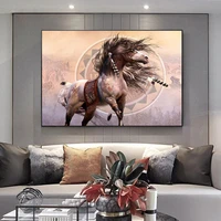 european style holy spirit warrior horse canvas painting luxury posters prints animal wall art pictrues living room home decor