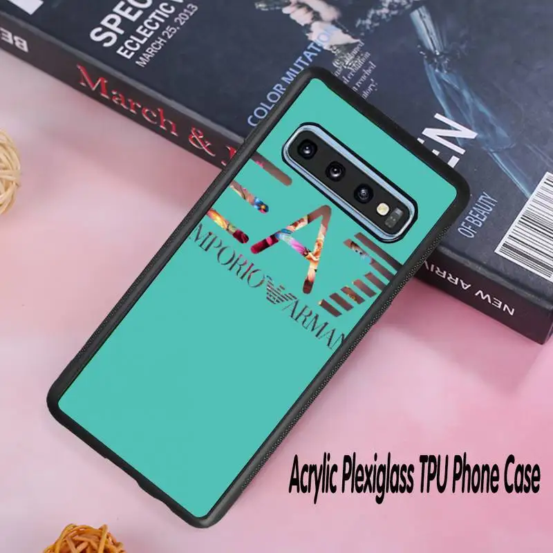 

Italian luxurys brand EA7 Phone Case Acrylic Plexiglass TPU For Samsung Galaxy S8 S9 S10 s10e S20 PLUS ULTRA S6edge