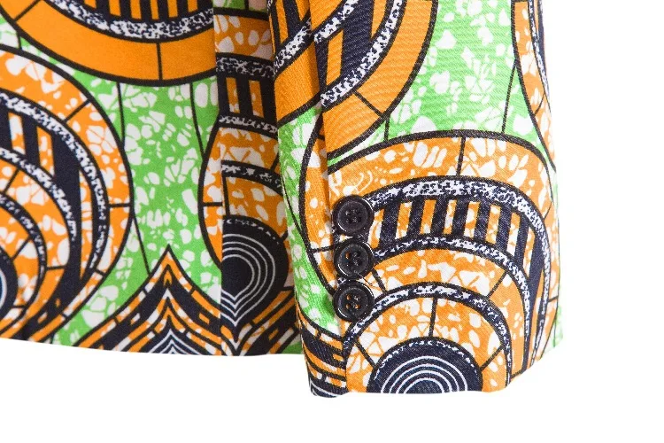 

LUCLESAM 2021 Men Casual Floral Slim Blazer Mens One Button Lapel Dress Costume jaqueta masculina ropa hombre