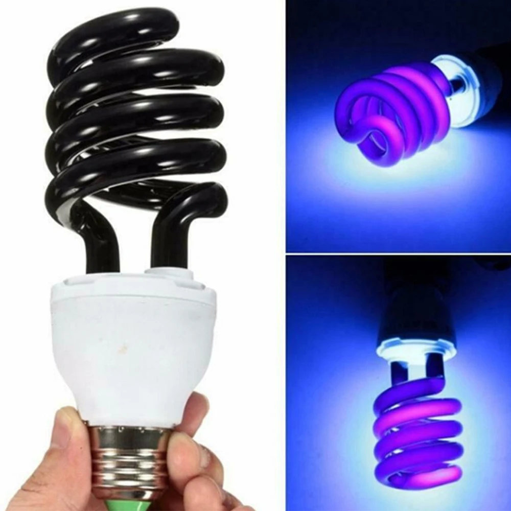 E27 УФ-спиральный светильник лампа 220 В ультрафиолетовые люминесцентные 2U 15-40 Вт