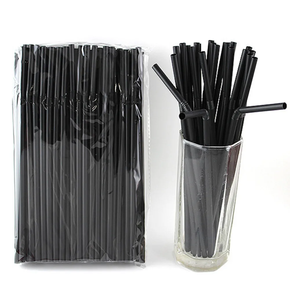 

100pieces/lot Bendy Plastic Drinking Straws BPA Free Bendable Drink Straws for Beverages Juices