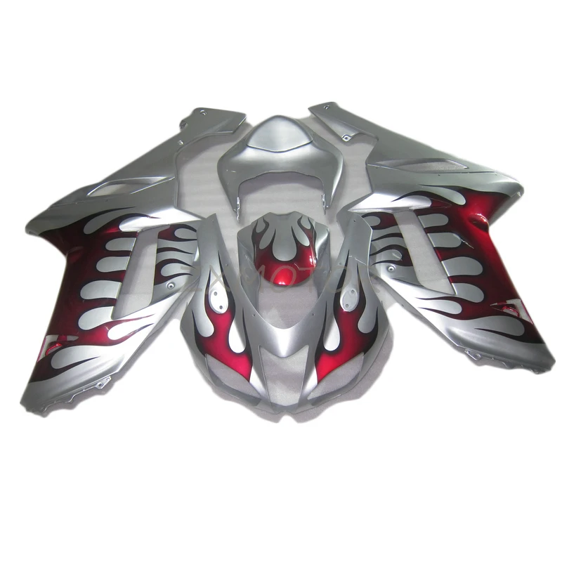 

Silver Red Grateful fairings Kits Suitable For 2007 2008 Kawasaki ZX6R Injection Fairing zx6r 07 08 Motorcycle Parts KL72