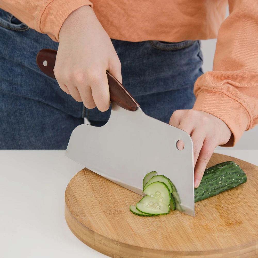 Экономный кухонный нож резец из нержавеющей стали с острым лезвием мясник для