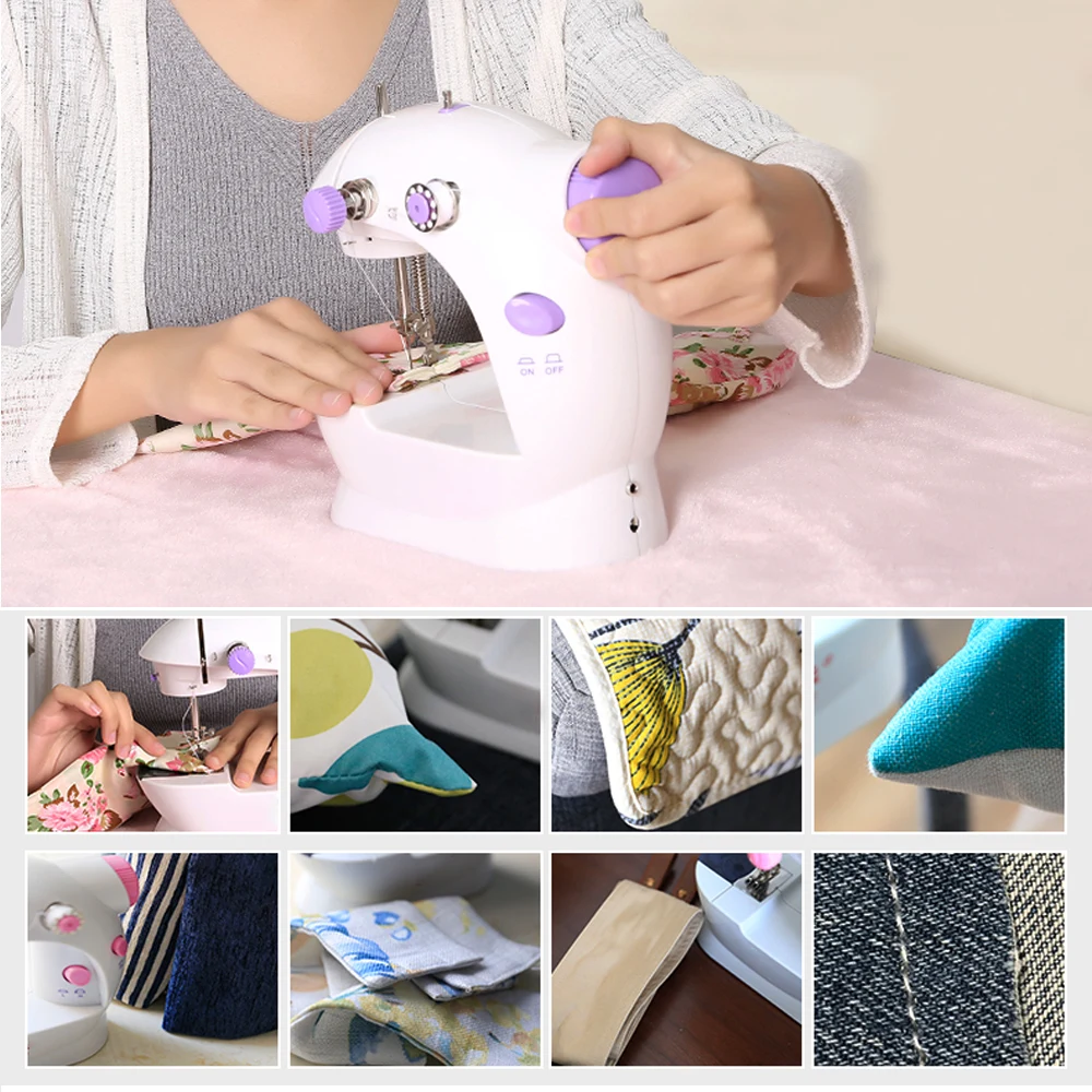 Домашняя миниатюрная Настольная мини электрическая ручная швейная машина