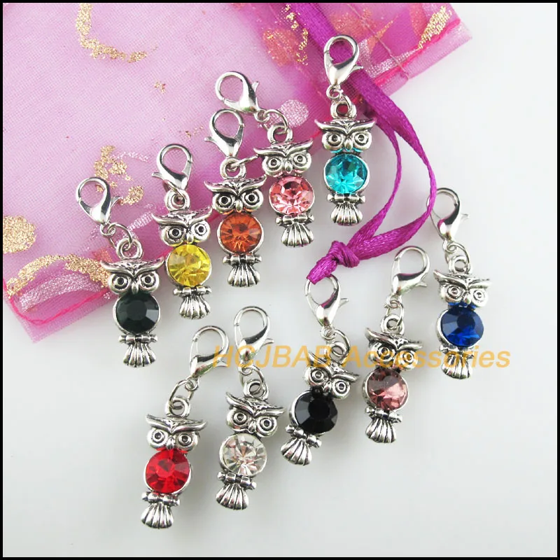 10 шт. тибетские серебряные подвески в виде совы 5x22 мм | Шармы