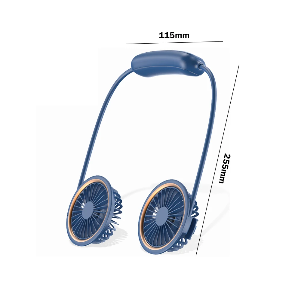 

WS36Neck Hanging Fan USB Rechargeable Hand Free Portable Personal Wearable Neckband Fan for Sports Travel Outdoor Office