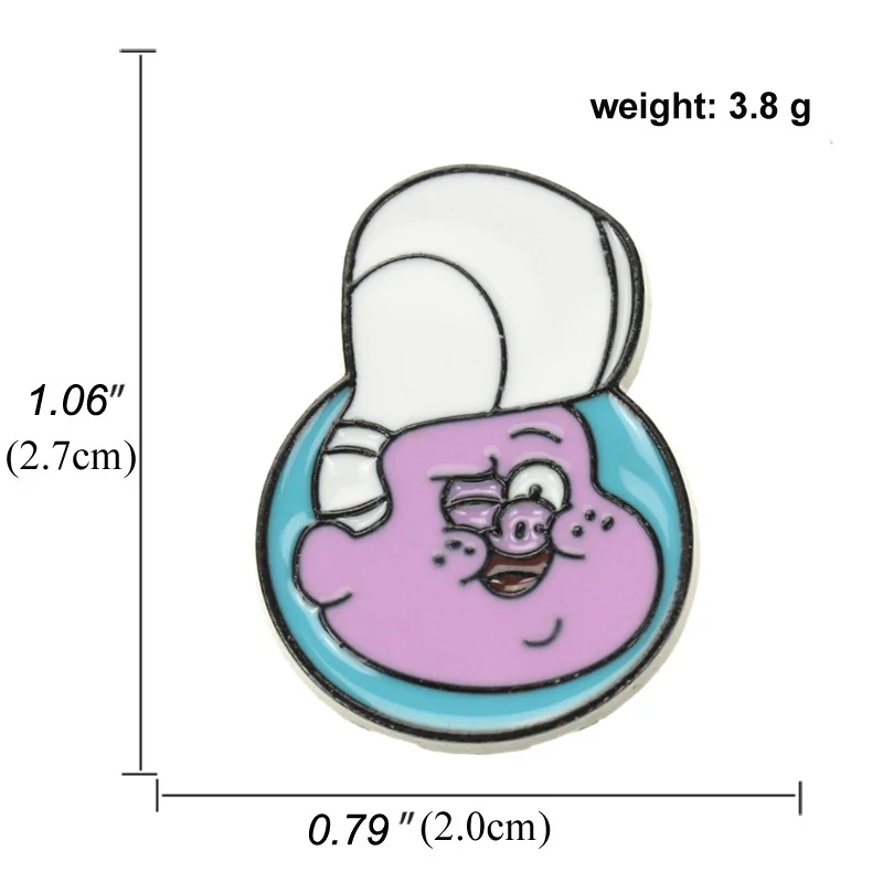 

Popular fashion cartoon children's metal brooch cute animal animation character badge decorative pin