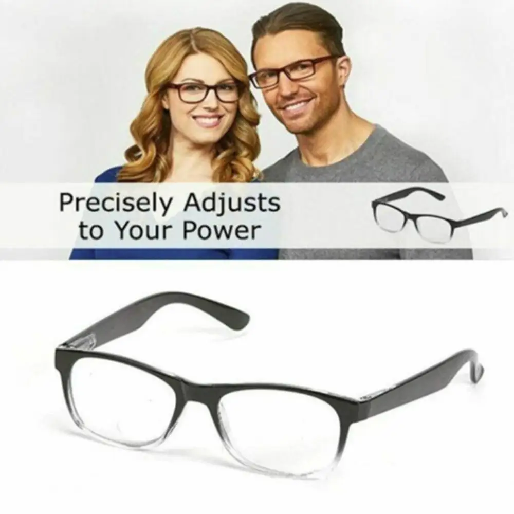 

Dial Vision Reading Adjustable Eye Glasses Clear Focus Auto Adjusting Optic Reading Glasses ranges from 0.5 to 2.75