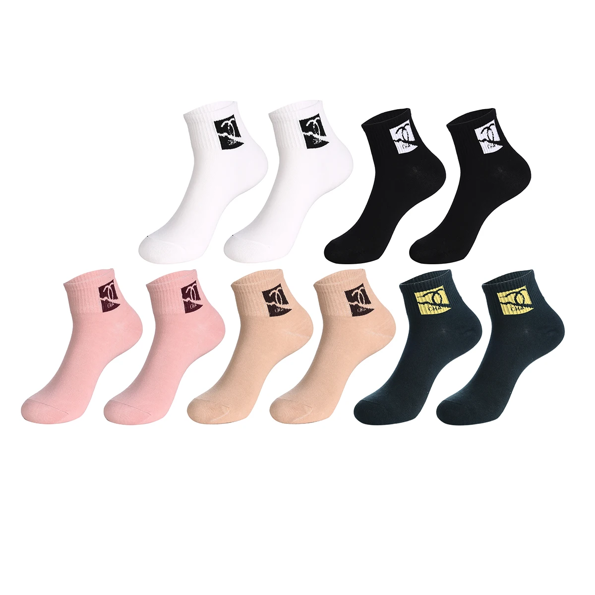 

Носки хлопковые для мужчин и женщин, тонкие дышащие короткие носки, 10 пар