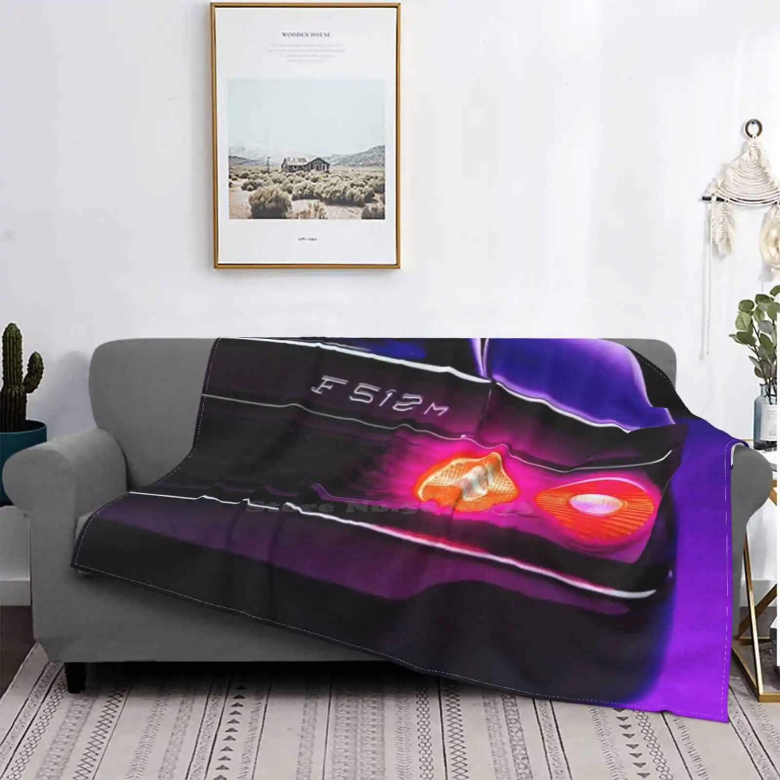 Фиолетовая Автомобильная Маска С закатом Vaporwave одеяло для кондиционирования
