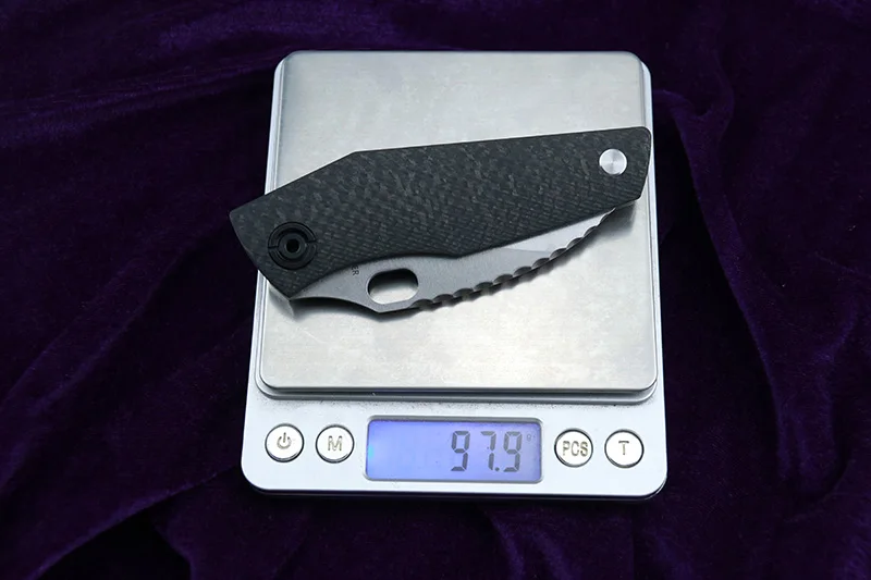 LEMIFSHE SJ75 складной нож D2 лезвие TC4 Титан CF G10 Ручка медная стиральная машина открытый кемпинг нож для фруктов EDC