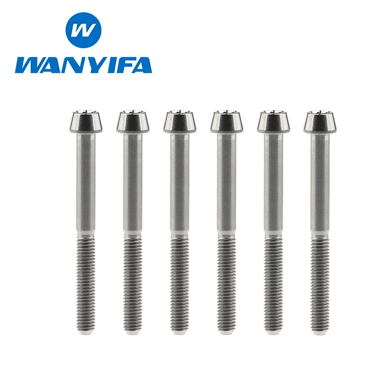 M5x45 titanium Ваньифа коническая головка шестигранные болты велосипедные винты титан/Ti M5X 45 50 60 мм длинные винты - Цвет: M5x45 titanium