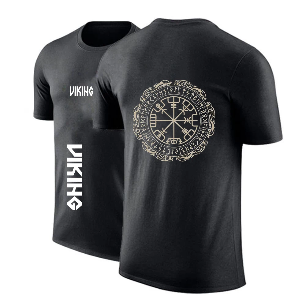 

New Men Viking Custom Round Neck Punk Comfortable Print Short Sleeve Casual Tops Sweatshirts Leisure T shirts