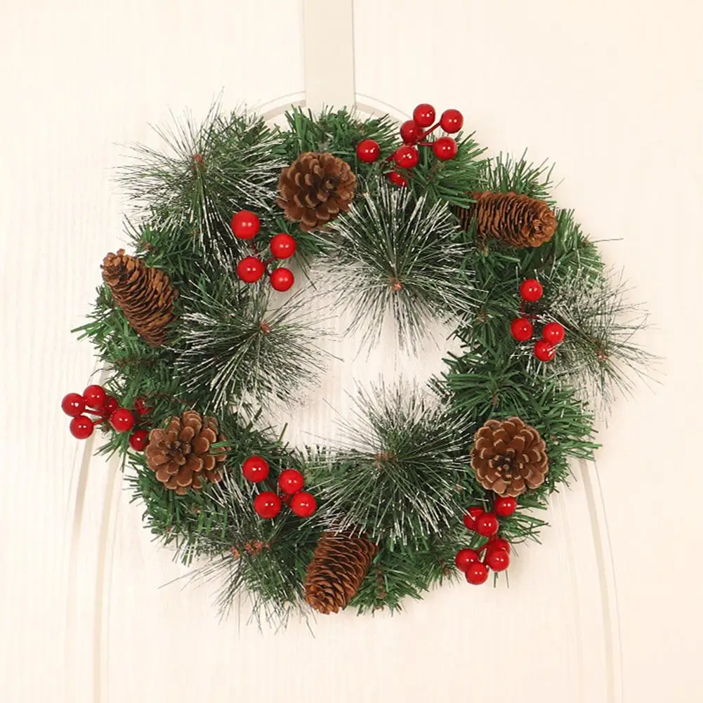 Рождественская Декоративная гирлянда 30 см имитация соснового конуса венок