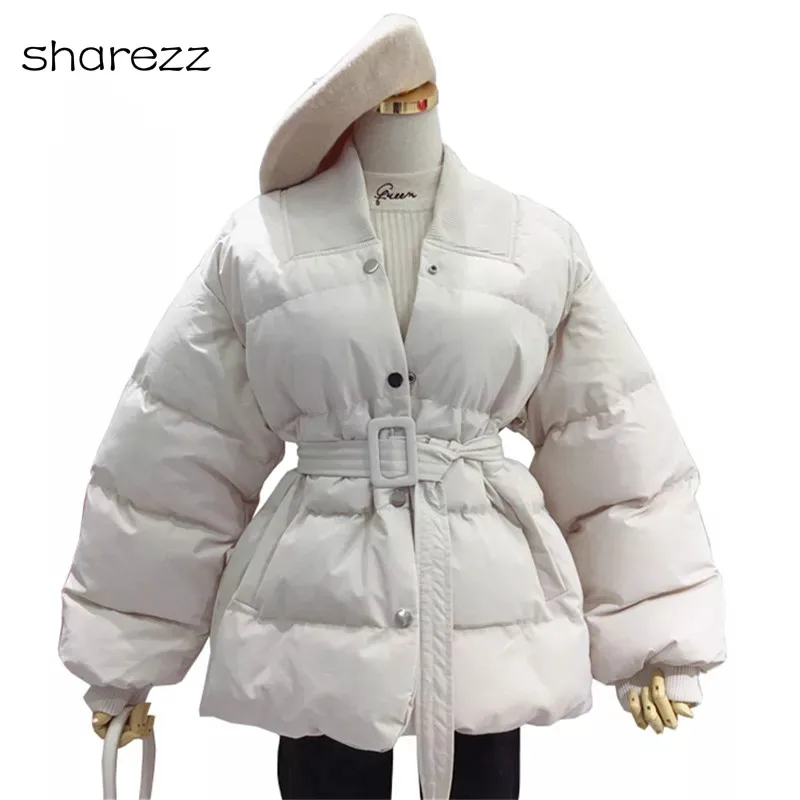 Зимняя женская куртка однотонные хлопчатобумажные пуховики в повседневном