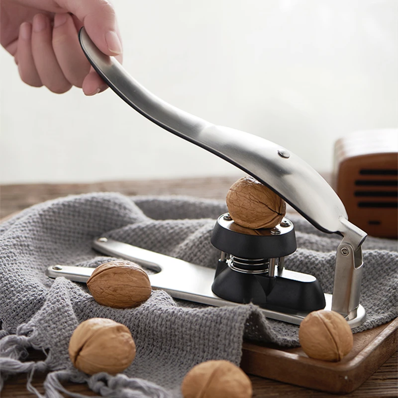 stainless steel 2 in 1 quick chestnut clip walnut pliers metal nutcracker sheller nut opener kitchen tools cutter gadgets free global shipping