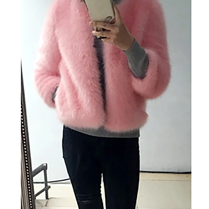 

Женская короткая шуба из искусственного лисьего меха, на осень/зиму