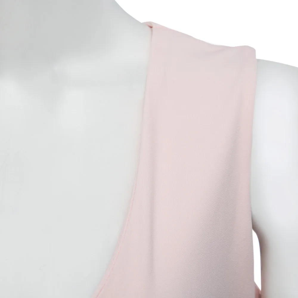 Сексуальное Бандажное платье с глубоким вырезом без рукавов на молнии сзади