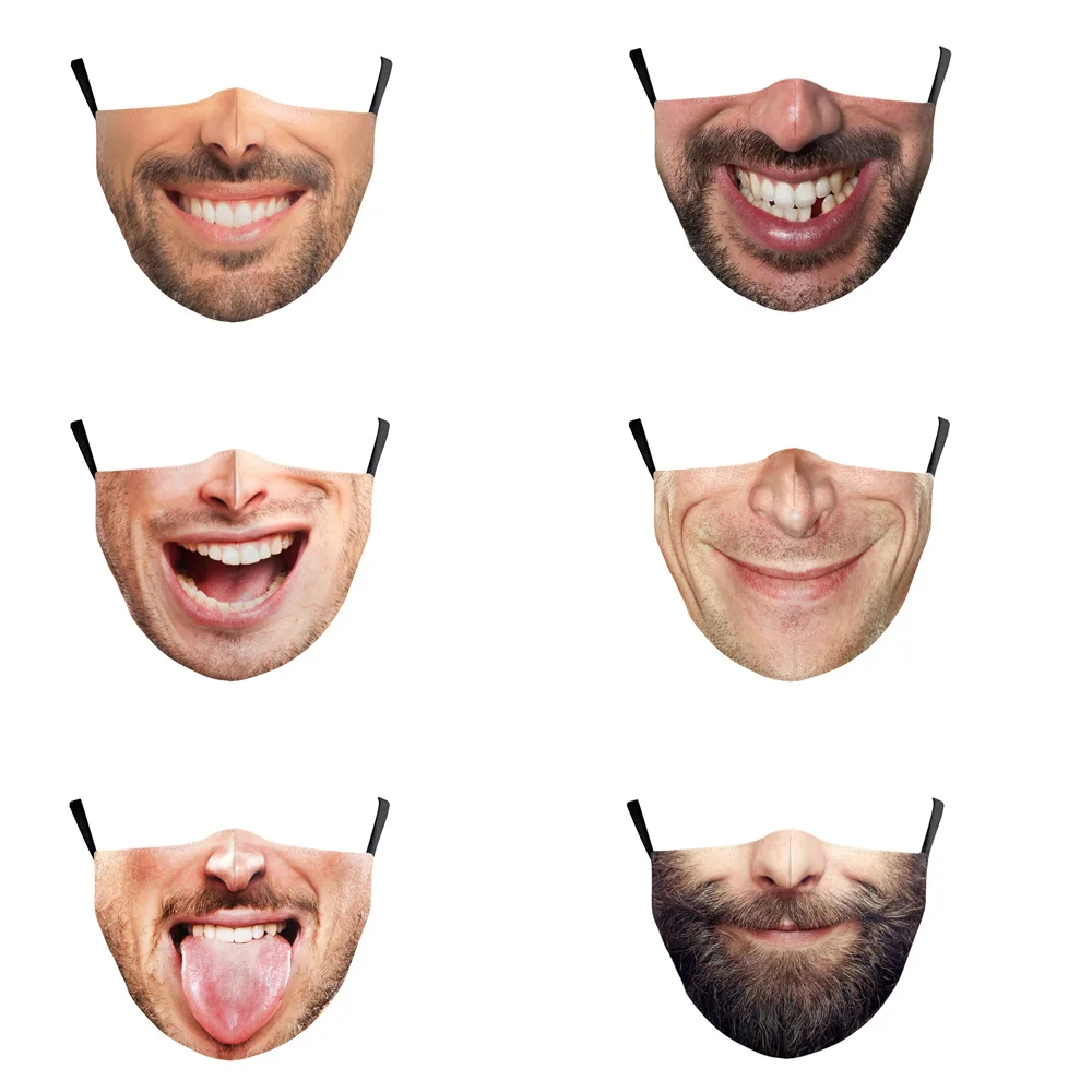 Лидер продаж Забавные тапочки с большим борода рот Косплэй Для женщин мужчин