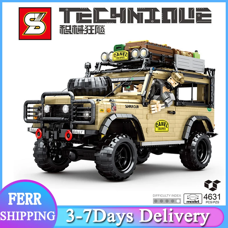 

2021 MOC высокотехнологичный городской внедорожник Внедорожник строительные блоки модели кирпичей гоночный автомобиль игрушки для детей Под...