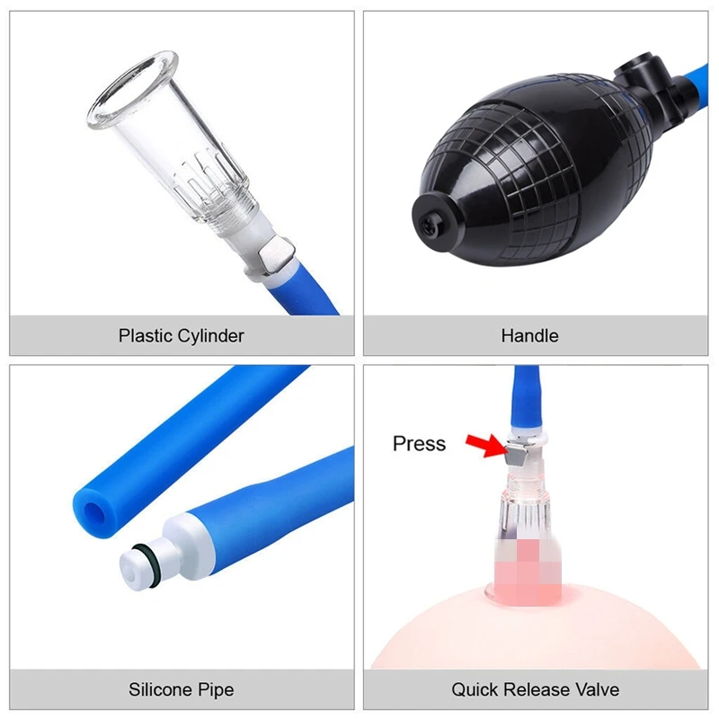 Вакуумный насос с акриловым цилиндром для стимуляции сосков клитора удаления