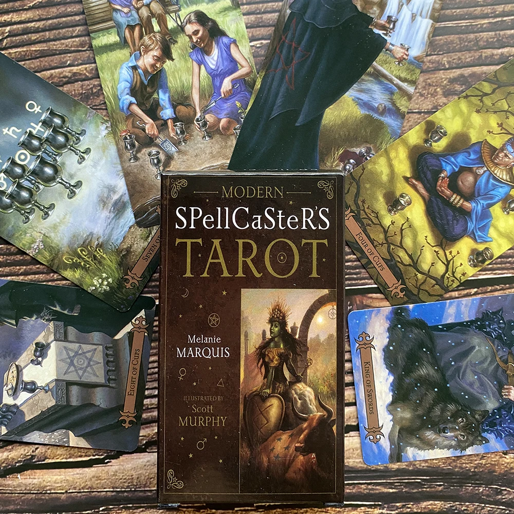 Современный набор Таро карт Spellcaster и книг Wiccan языческие металлические настольные