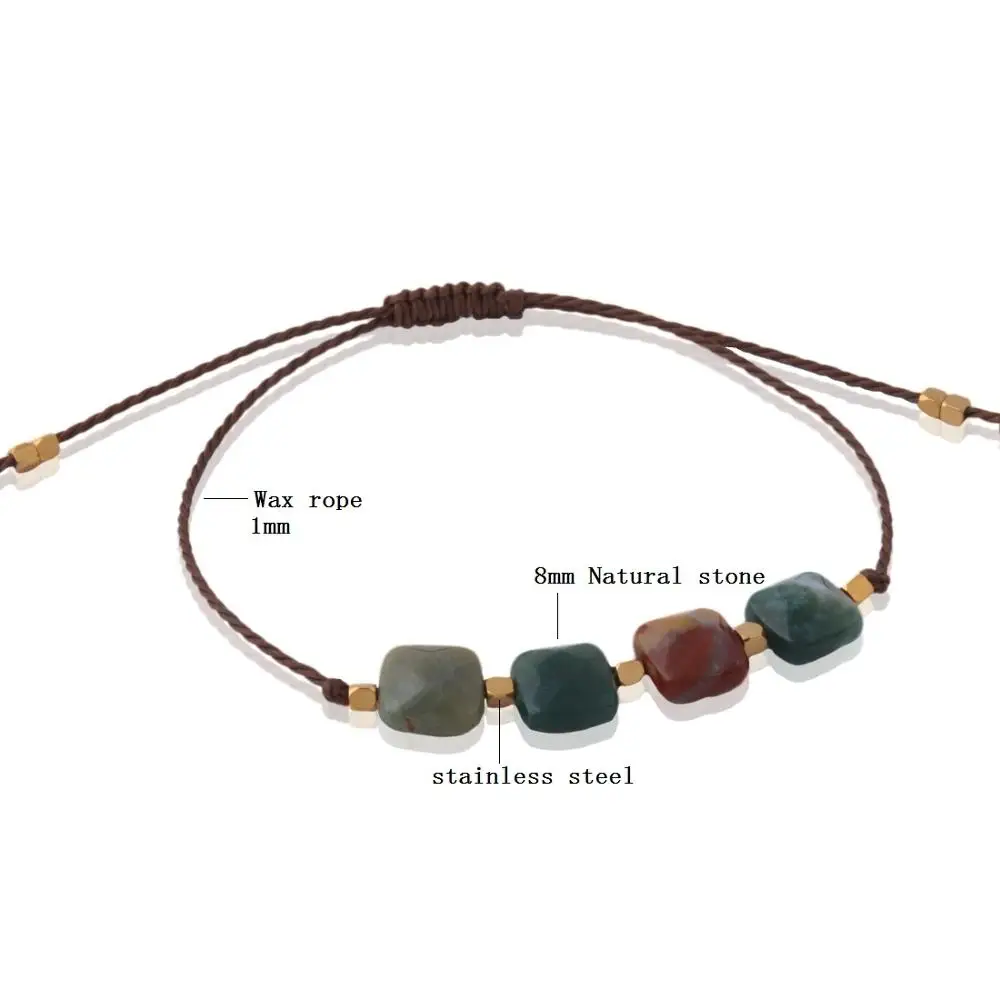 NeeFu WoFu Многослойные браслеты бусины из натурального камня браслет нержавеющей