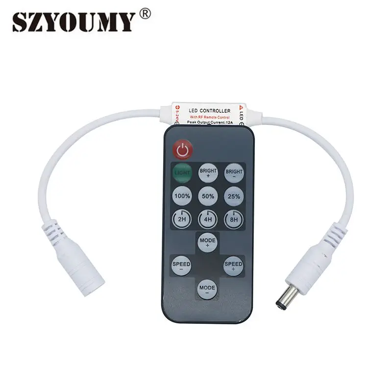SZYOUMY светодиодный контроллер 14 клавиш RF беспроводной пульт 5V 24V регулировка