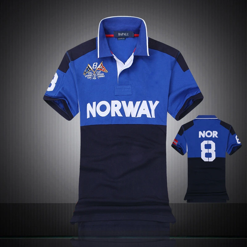 

Мужская рубашка-поло с вышивкой Ralp, повседневная Однотонная рубашка-поло с отложным воротником и короткими рукавами, большие размеры 5XL, лет...