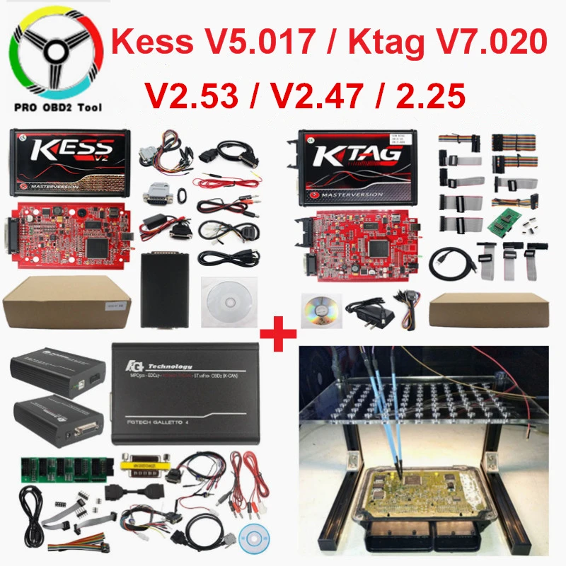 Master Online EU Red Kess V2 V5.017 V2.53 Ktag новейший V2.25 без жетонов ограниченный ЭБУ чип Тюнинг Ktag V2.23 ЭБУ программист