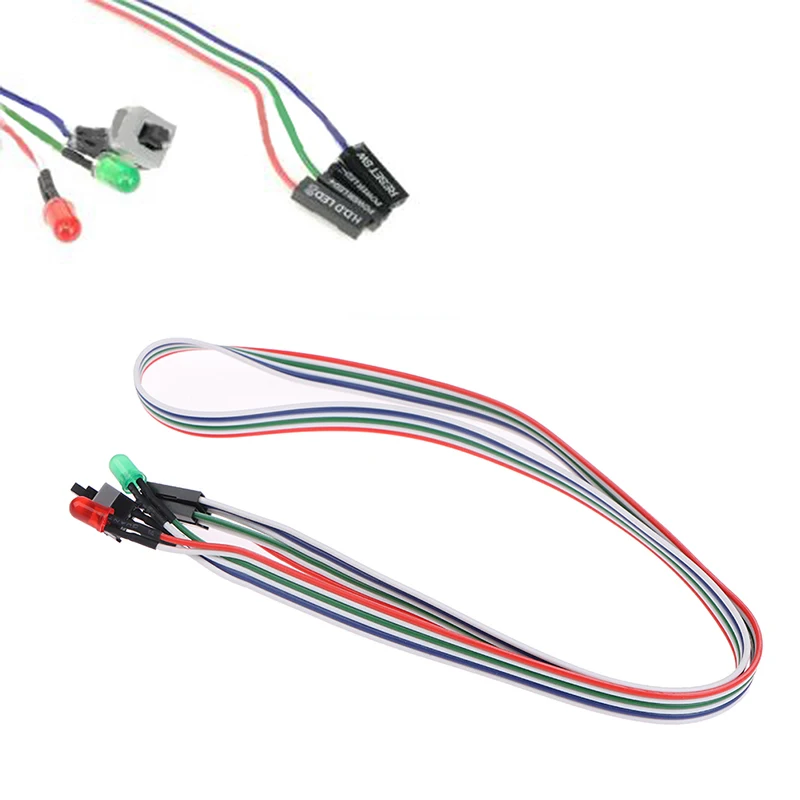 ПК со светодиодсветильник кой настольный компьютер чехол кабель кнопка