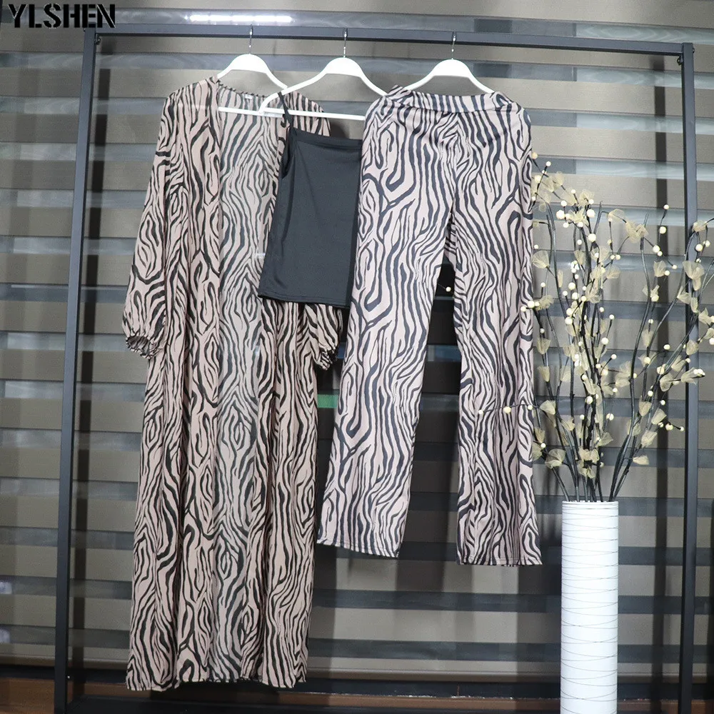 Платье с Африканским принтом для женщин комплект из 3 предметов длинное платье