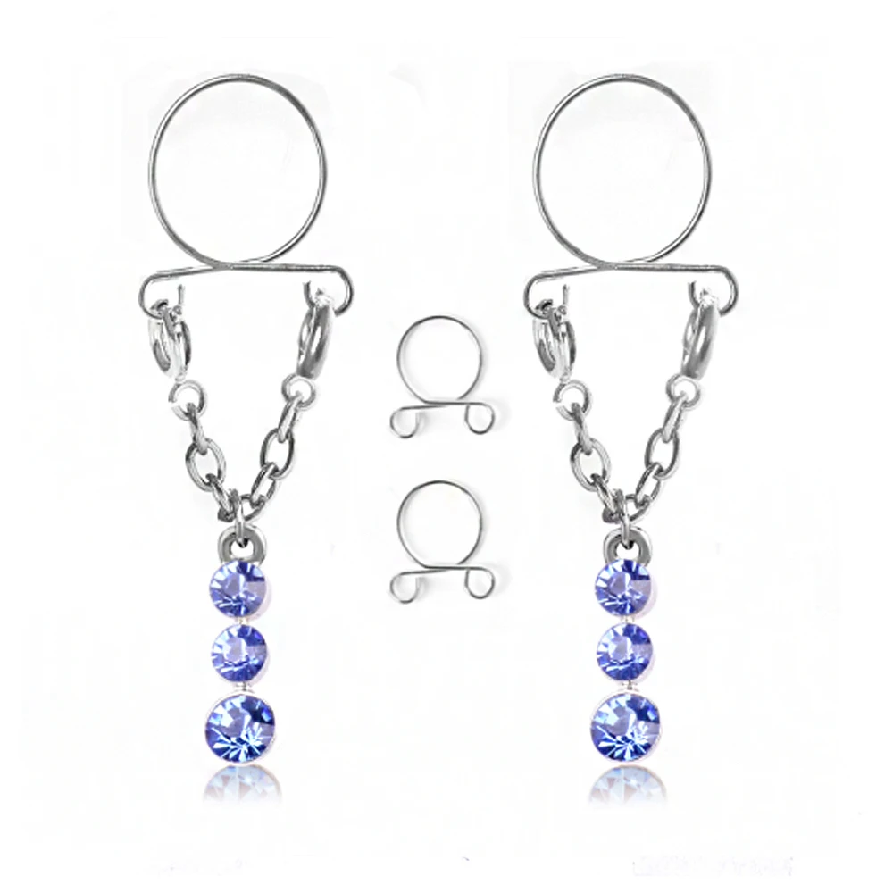 Новое кольцо для сосков 2 шт. подвеска пирсинга перегородка промышленная цепь из