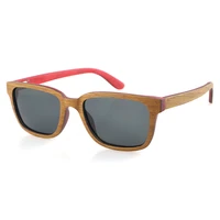 dropshipping wooden looking grain frame sun glasses polarized men rectangle wood laminated sunglasses