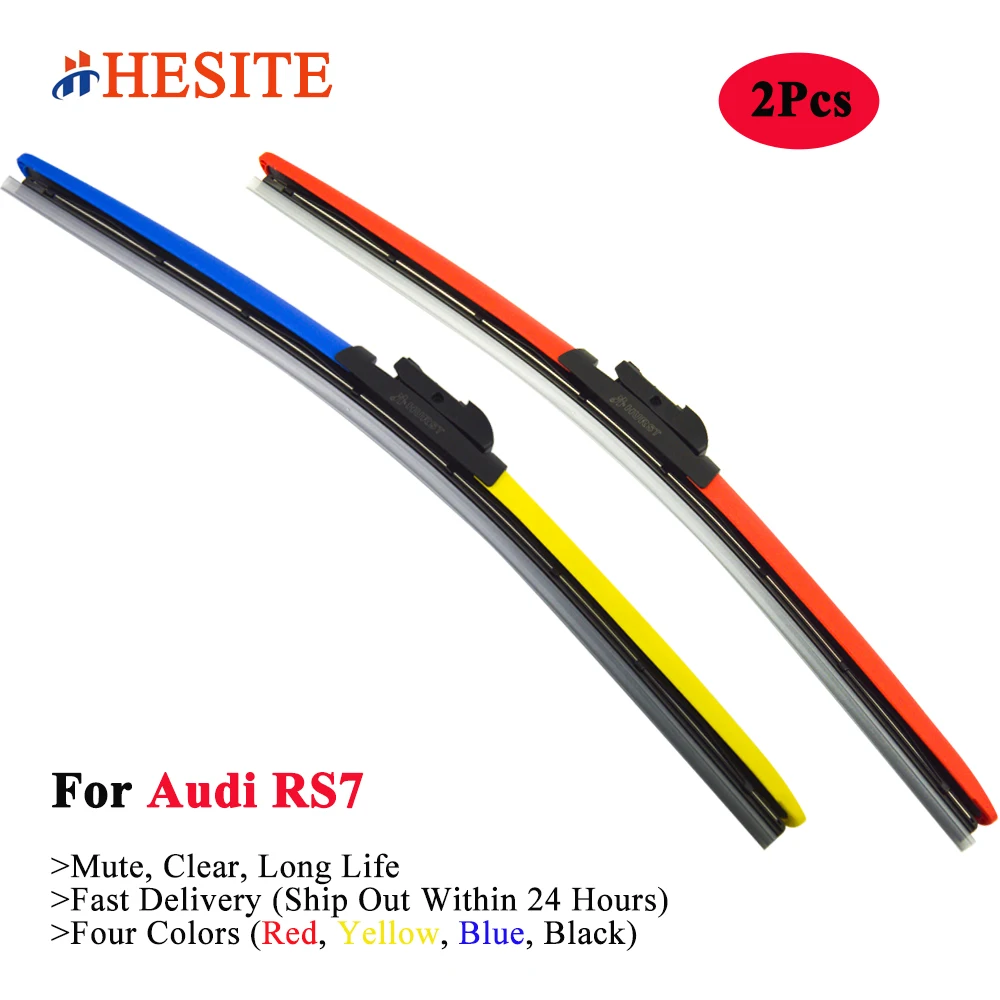 

HESITE Colorful Windshield Wiper Brush For Audi RS7 Sportback Avant Wagon ABT APR 2014 2016 2017 2018 2019 2020 2021 Blue Wipers