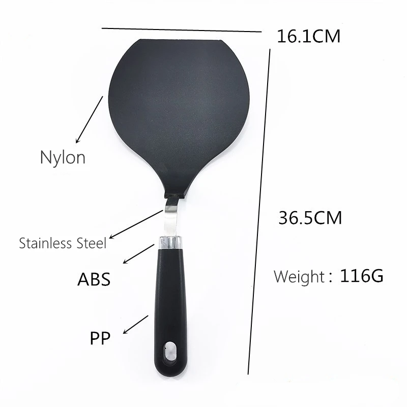 

1pcs Stainless Steel Pizza Turner Heat Resistant Pancake Spatula Cake Lifter Plate Holder Pastry Peel Shovel Cutter Baking Tools