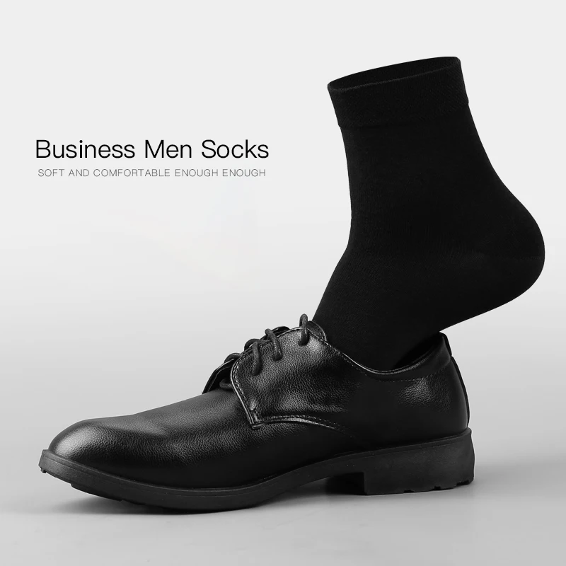 

2020 Men's Cotton Socks New styles 10 Pairs / Lot Black Business Men Socks Breathable Spring Summer for Male US size(6.5-12)