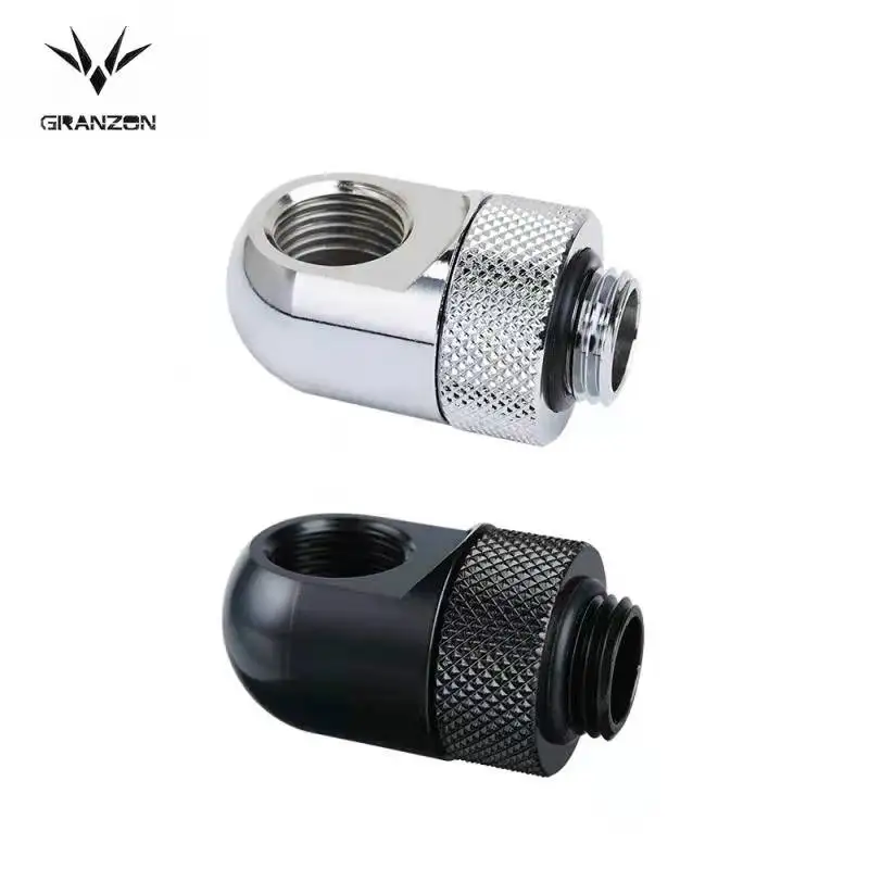 

Латунные фитинги для водяного охлаждения Bykski Granzon, 90 градусов, 360 дюйма, черные, серебристые