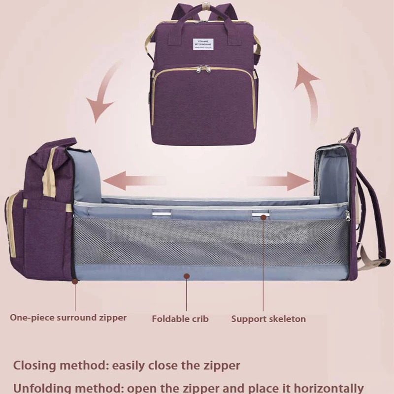 Расширенная трансформируемая Детская сумка для подгузников рюкзак кровати